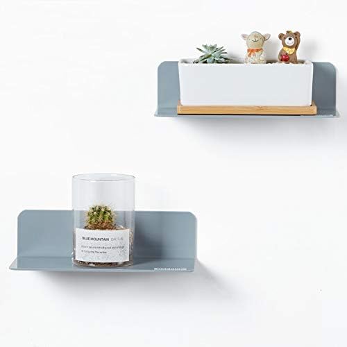 OAPRIRE Acrylic Floating Wall Shelves Gray, No Drill, 9 Inch 2 Pack by OAPRIRE