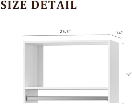 25.5" Wide Tall Hanging Modular Closet System, Wall-Mounted Closet Organizer - Image 2