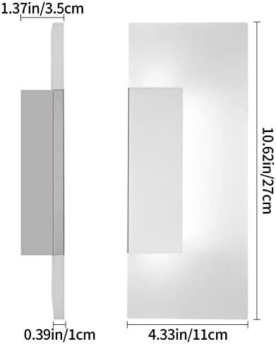 LMQNINE Modern LED Acrylic Wall Sconce White Light 6000K Hardwired Acrylic Wall - Image 3