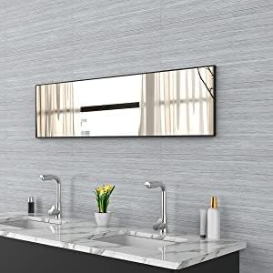 ANYHI 47"x12" Full Length Mirror Over the Door Hang or Wall Mounted - Image 6