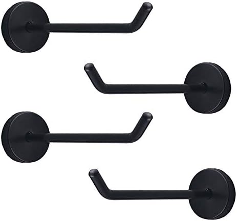Classic Black Stainless Steel Heavy Duty Coat Hook, Durable Robe Hanger Wall by NELXULAS