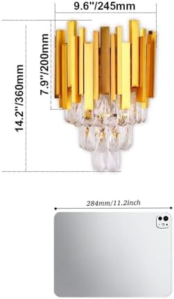 FRIXCHUR Crystal Wall Sconce Lights 3 Tiers Crystal Wall Lamp - Image 4
