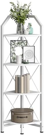 CHOEZON 4-Tier Corner Shelf, Industrial Corner Bookshelf, 47.6" Corner Storage - Image 6
