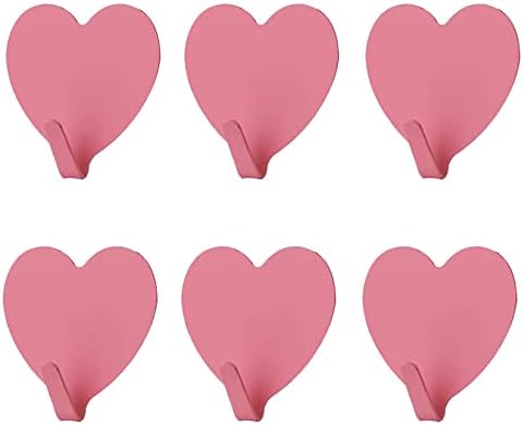 JtmyAota 6 Pack Heart Wall Hooks, Kawaii Room Decor Hooks by JtmyAota