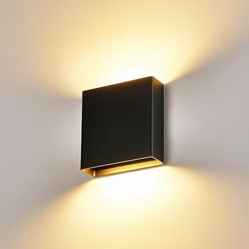 Indoor Outdoor Wall Light, 5%-100% Dimmable, 5 Color Temperature Selectable by LUXLUCIO