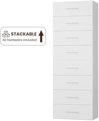 ROOMTEC 25.5" 4 Drawer Short Tower Closet Unit, Modular Closet System - Image 7