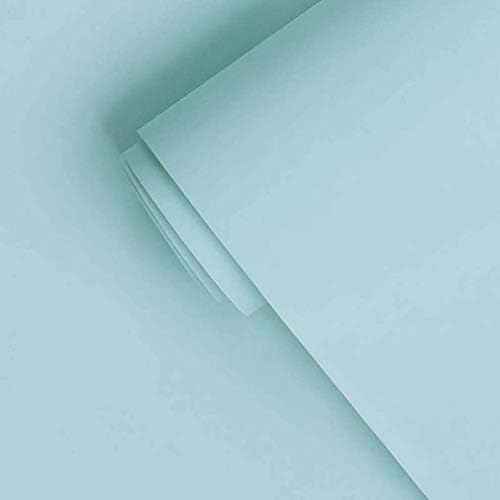 Yasinet 17.71" X 118" Blue Teal Wallpaper Teal Peel and Stick Wallpaper Solid by Yasinet