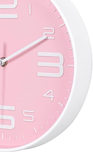 45Min 10 Inch 3D Number Dial Face Modern Wall Clock, Silent Non-Ticking Round - Image 3