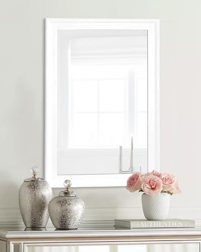 CULER White Wall Mirror for Bathroom, Rectangle 20 x 30 inch Vanity Mirrors - Image 3