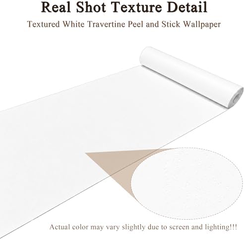 White Travertine Peel and Stick Wallpaper, 23.6 x 394 in - Image 2