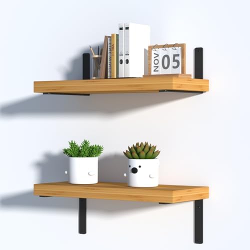 6 Pack - L 9" x H 6" x W1.5, 5mm Thick Black L Shelf Bracket, Iron Shelf - Image 7