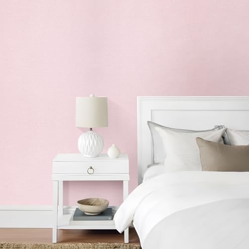 15.75"x393.7" Grasscloth Peel and Stick Wallpaper Pink - Image 3