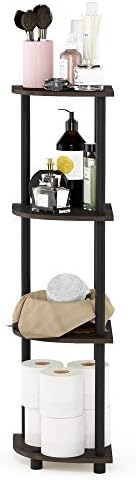 Furinno TURN-N-TUBE Corner Shelf, 4-Tier Corner Bookshelf, Display Storage - Image 5