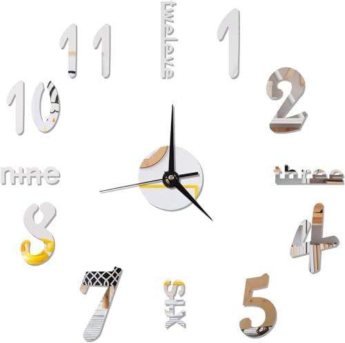 Zoyiancy DIY 3D Mirror Wall Clock Decor, Frameless Adjustable Size by ZoyiancyLifeButler