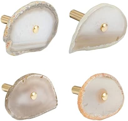 CozyTower 4 Pcs Unique Agate Wall Hooks by CozyTower