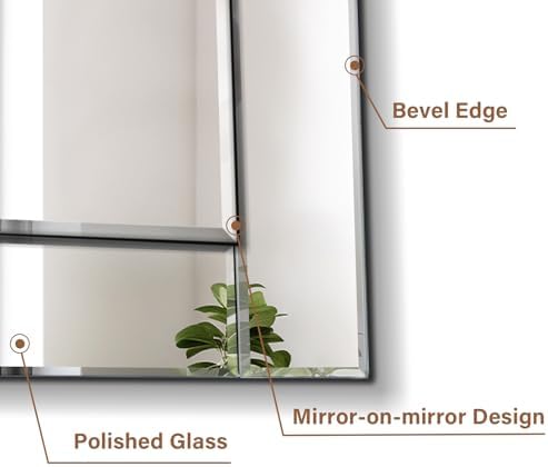 Pregaspor 24x32 Inch Rectangle Bathroom Vanity Mirror - Image 3