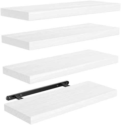 Amada Paulownia Wood Floating Shelves by AMADAHOMEFURNISHING