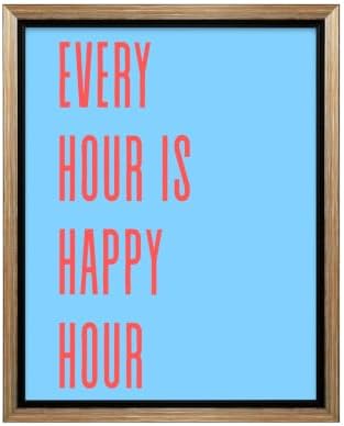 InkFlow Posters Every Hour Happy Hour Canvas Poster by InkFlowPosters