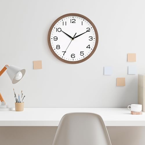 AKCISOT 8 Inch Wall Clock, Silent Battery Operated Analog Clock - Image 2