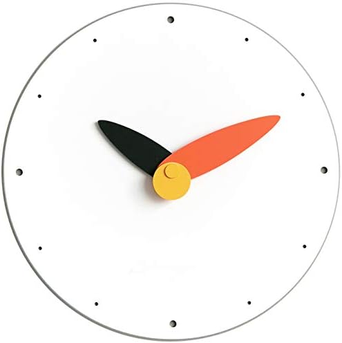Stephanie Imports Modern Minimalist Orange & Black Wall Clock by StephanieImports