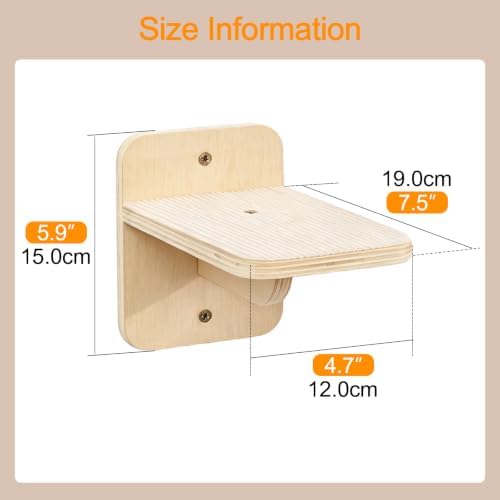 3-in-1 Wall-Mounted Cat Furniture, Solid Wood Cat Tree, Wall-Mounted Perch - Image 4
