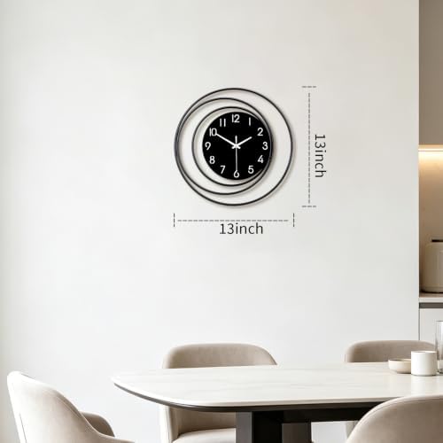 Dankeit 13inch Decorative Wall Clock, Silent Non-Ticking Quality Quartz Battery - Image 4
