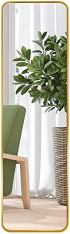 Giftgarden 47"x14" Gold Full Length Mirror Aluminum Framed, Modern Long Wall by Giftgarden