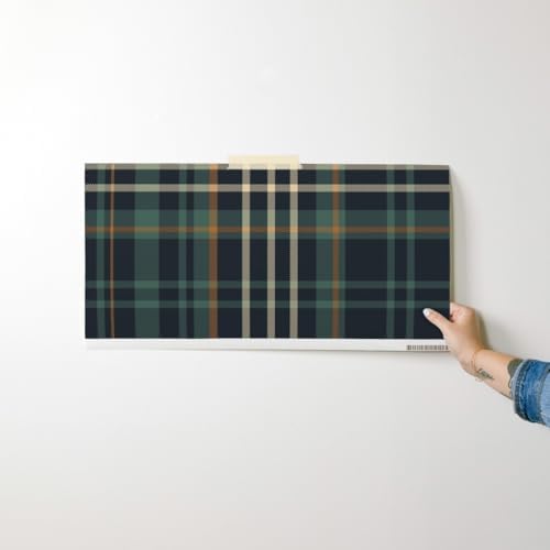 Spoonflower Autumn Plaid Dark Peel and Stick Wallpaper - Image 7