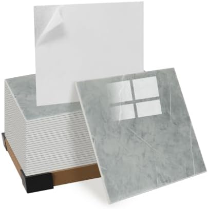 10pcs Peel and Stick Shower Tile Waterproof Marble Tiles Wall Panels by GRITHOME