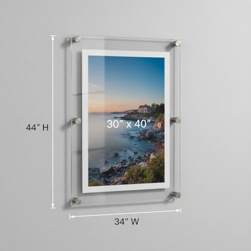 Azar Displays, Floating Acrylic Wall Frame - Image 2