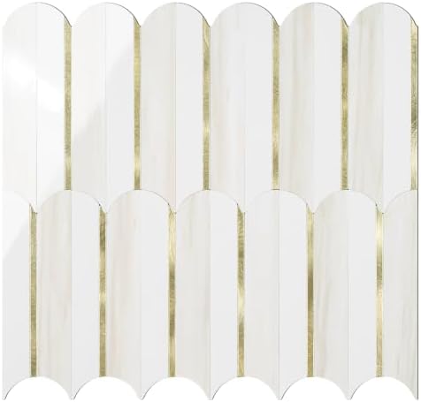 Vamos Tile Peel and Stick Backsplash Seamless Tile, Fish Scale by VamosTile