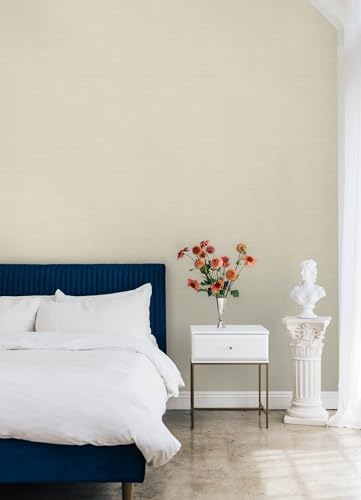 RoomMates Stella Cream Grasscloth Peel and Stick Wallpaper, RMK12775PL - Image 3