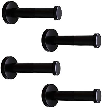 Classic Black Stainless Steel Heavy Duty Wall Mount Hooks, Bath Towel Hooks by NELXULAS