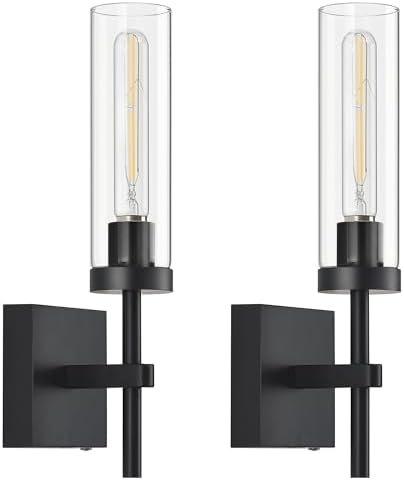 SANTOSTOCK Black Wireless Wall Sconces by SANTOSTOCK