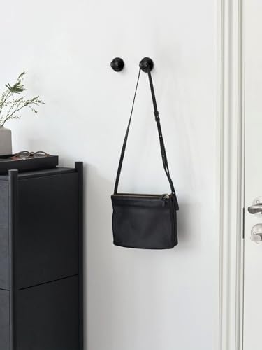 4 Pack Adhesive Coat Hooks for Bathrooms Black Wall Robe Towel Hooks for - Image 6