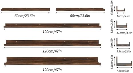 Giftgarden 47 Inch Long Floating Shelves - Image 3