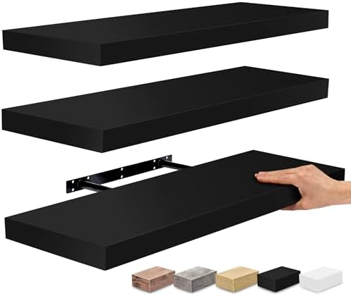 Sorbus Floating Shelves for Wall, Wood Wall Storage by Sorbus