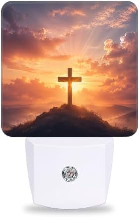 Cross Sunset Night Light, Dusk to Dawn Nightlights Plug into Wall by Unknown