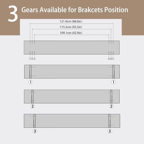 DINZI LVJ Long Wall Shelves, 55.1Inch Wooden Floating Shelves - Image 4