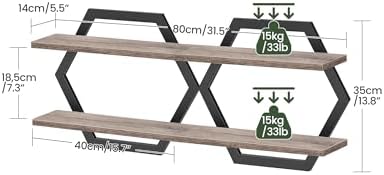CHOEZON Hexagon Floating Shelves - Image 2