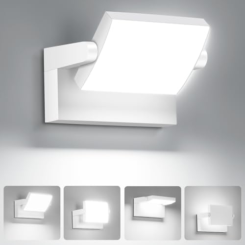 40W Outdoor LED Sconce 350° Rotatable Panel 6000K IP65 Waterproof by GXXGLEDWallLights