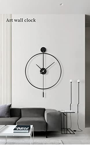 SHISEDECO Classical Large Modern Minimalist Pendulum Wall Clock 20" Black - Image 3