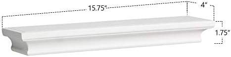 AHDECOR Modern White Floating Shelves, Sleek Wall Mounted Storage Solution - Image 2