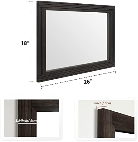 YOSHOOT Hand-Made Wooden Spliced Wall Mirror - Image 3
