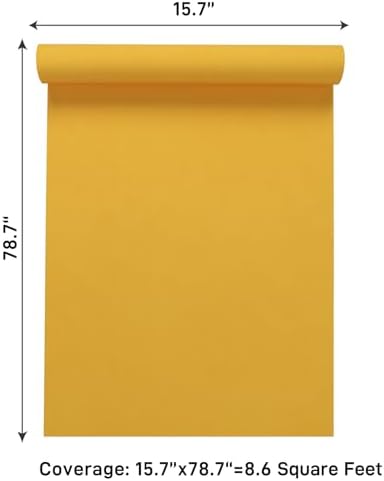 VaryPaper 15.7"x78.7" Mustard Yellow Velvet Fabric Self Adhesive Flocking - Image 6