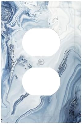 Outlet Covers Blue Marble Pattern 1 Gang Duplex Light Switch Cover Electrical by Lightswitchcovers