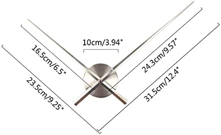 Metal Wall Clock Without Numbers 3D Silver Large Quartz Clocks - Image 6