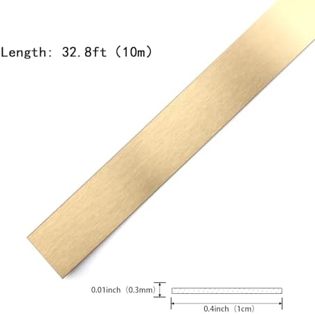 Gold Metalized Brushed Finish Molding Trim, Peel and Stick Strip - Image 2