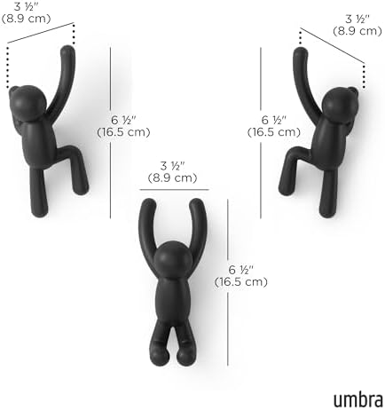 Umbra Buddy Wall Hooks, Decorative Wall Mount Coat Hooks - Image 3