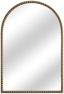 Arched Gold Wall Mirror Antique Beaded Frame Bathroom Wall Mirror Baroque - Image 7